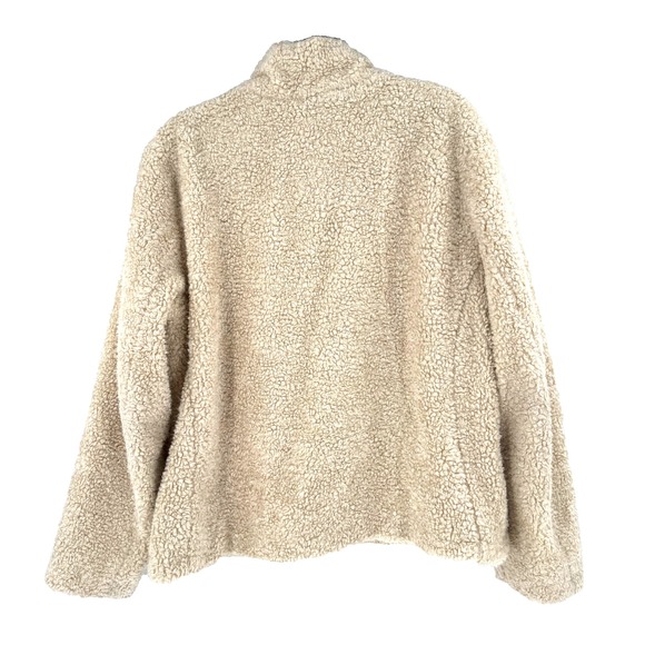 Pendleton Ladies' Fuzzy Zip Jacket Women's XL Beige Sherpa Coat Landman Cowgirl - Picture 9 of 10